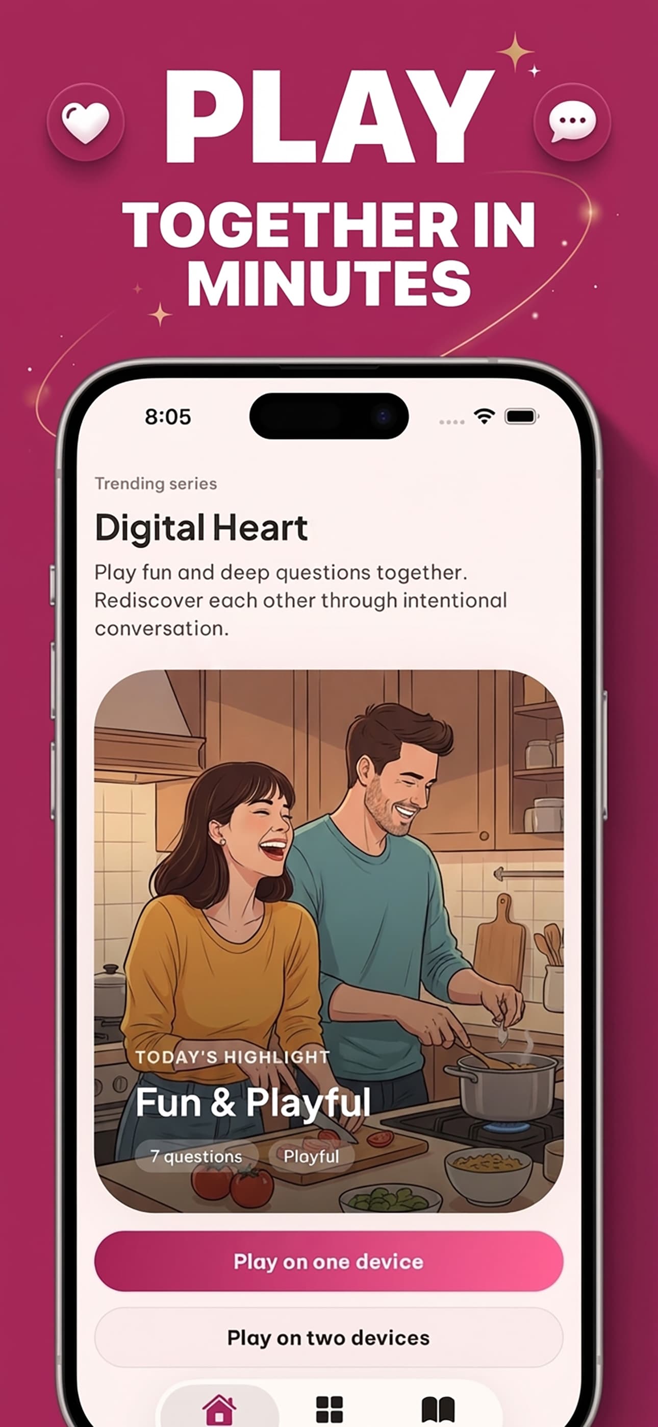 Vista previa de la app Couples Questions