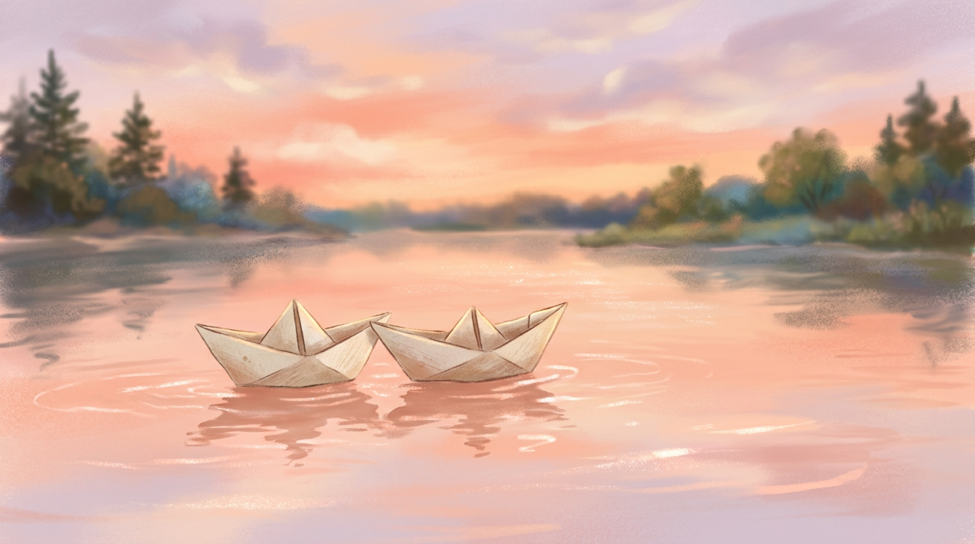 Side by side on the water