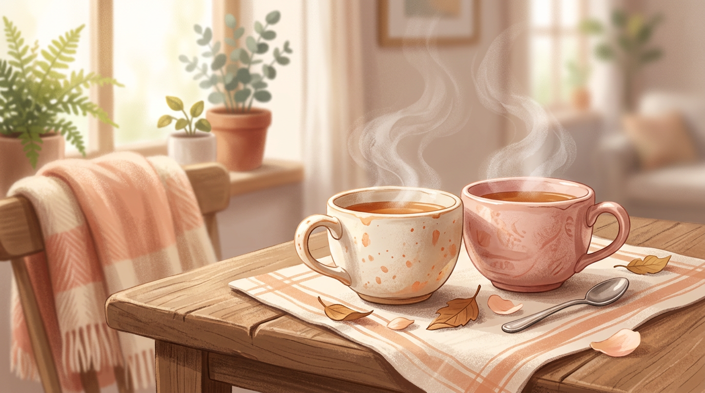 Warm cups, quiet presence